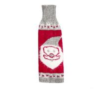 Zoegneer 2 coperture per bottiglie di vino lavorate a maglia, con Babbo Natale e pupazzo di neve, un regalo di Natale fantastico e speciale per familiari e amici, Come da immagine, C