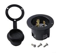 Zoegneer 30A 125 250V 4 poli di bloccaggio flangiato ingresso di alimentazione con coperchio per NEMA L14 30P Nylon e bronzo fosforoso per interruttore di trasferimento del generatore elettrico