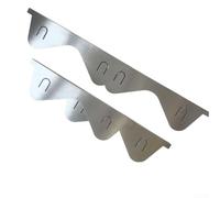Zoegneer 4 coperture regolabili per stufe in acciaio inox, lunghezza retrattile, per riempire gli spazi tra la stufa e il piano di lavoro (argento)