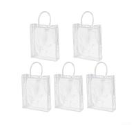 Zoegneer 5 sacchetti in PVC trasparente con bottone superiore per imballaggio e esposizione sicuri (16 x 15 x 7 cm)