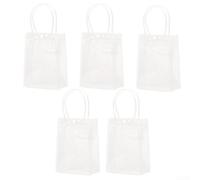 Zoegneer 5 sacchetti in PVC trasparente con bottone superiore per imballaggio e esposizione sicuri (20 x 25 x 7 cm)