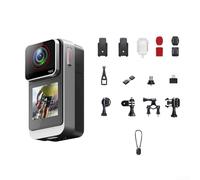 Zoegneer Action Camera 4K impermeabile 3860x2140 30fps con schermo da 1,3 pollici e obiettivo grandangolare da 120 gradi portatile formato pollice DV per ciclismo vlogging animali domestici supporto