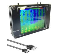 Zoegneer Analizzatore infrarosso LCD a 3,2 pollici di temperatura della macchina fotografica di registrazione di immagini termiche con risoluzione del sensore 320X240 MLX90640 per rilevazione