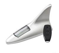Zoegneer Antenna a pinna a energia solare, decorativa, luce posteriore a LED con telecomando, per auto, camion, SUV, maggiore sicurezza di guida, sensore di vibrazione lampeggiante automatico, ABS ma