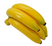 Zoegneer Banana artificiale gialla realistica per la decorazione della casa, morta pittura ispirazione fotografia puntelli (5 teste)