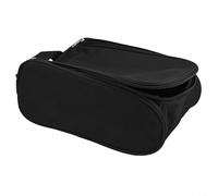 Zoegneer Borsa per scarpe da golf, impermeabile, antipolvere, portatile, in poliestere, per uomini e donne, 14 x 34 x 23 cm, pieghevole, con manico (nero)