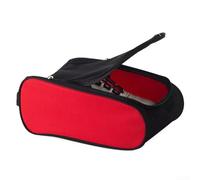 Zoegneer Borsa per scarpe da golf, impermeabile, antipolvere, portatile, in poliestere, per uomini e donne, 14 x 34 x 23 cm, pieghevole, con manico (rosso)