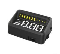 Zoegneer Car Head Up Display HUD OBD2 Computer di guida con tachimetro, temperatura dell'acqua e allarme di tensione, per la maggior parte dei veicoli 2004+, nero