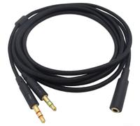 Zoegneer Cavo audio da 2 m, 3,5 mm, con connettori e nucleo in rame privo di ossigeno, doppio jack per cuffie, splitter per Alpha/per Cloud II
