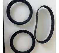 Zoegneer Cinghia del servosterzo in gomma OEM LR092482 LR044837 Set da 3 pezzi per Land Black Facile installazione Sostituzione di precisione (LR092482+LR044837* 2)