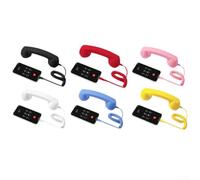 Zoegneer Cornetta telefonica retrò con qualità audio chiara Tipo-C cablato per smartphone - maniglia ergonomica per rete fissa 23 cm (rosso (tipo c))