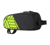 Zoegneer Custodia impermeabile per bicicletta, con visiera parasole e porta per cuffie, grande capacità, design riflettente, per ciclismo e bici elettriche, colore nero (verde)