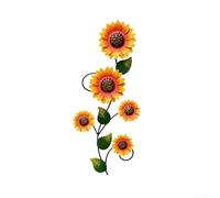 Zoegneer Decorazione da parete in ferro battuto, girasole, resistente alle intemperie, protezione dai raggi UV, decorazione da giardino per interni ed esterni, soggiorno, patio o bar, facile da