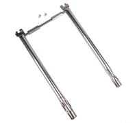 Zoegneer Griglia per fornello a gas propano in acciaio inox 304 per Weber I e II serie 200, tubo di controllo frontale con due bruciatori principali e un bruciatore crossover distribuisce