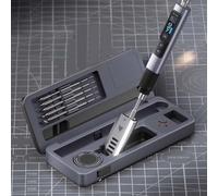 Zoegneer HS-02 Smart Saldatore Workbench Scatola di Immagazzinaggio Set con Controllo della Temperatura Display DC9-24V 100W Type-C PD Interfaccia di Ricarica Mobile Tool Box (HS-02A alto)