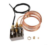 Zoegneer Kit di montaggio bruciatore pilota con termocoppia e bruciatore di accensione Kit pilota Kit di accensione Kit termocoppia per riscaldatori a gas propano pozzi del fuoco Camini in acciaio