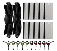 Zoegneer Kit di ricambi per aspirapolvere, spazzole a rullo, spazzole laterali, filtri, panni in nylon ABS non tessuto per Tikom L9000 SG60 SL60D SL61 SE Nex Ro