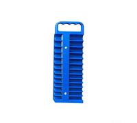 Zoegneer Organizer resistente per prese SAE e metriche da 1/4 3/8 1/2 pollici, con retro magnetico e vassoio portaoggetti con manico grande, per pozzi bassi e profondi, blu (6,35 mm)