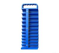 Zoegneer Organizer resistente per prese SAE e metriche da 1/4 3/8 1/2 pollici, con retro magnetico e vassoio portaoggetti con manico grande, per pozzi bassi e profondi, blu (12,7 mm)