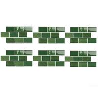 Zoegneer Piastrelle autoadesive 3D in resina epossidica, impermeabili, a prova di olio, per cucina, bagno, paraschizzi, decorazione per la casa, fai da te, colore nero, grigio, verde, rosa, confezione
