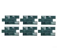 Zoegneer Piastrelle autoadesive 3D in resina epossidica, impermeabili, a prova di olio, per cucina, bagno, paraschizzi, decorazione per la casa, fai da te, colore nero, grigio, verde, rosa, confezione