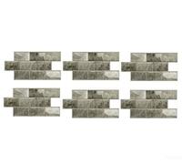 Zoegneer Piastrelle autoadesive 3D in resina epossidica, impermeabili, a prova di olio, per cucina, bagno, paraschizzi, decorazione per la casa, fai da te, colore nero, grigio, verde, rosa, confezione