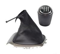 Zoegneer Pomello del cambio manuale antipolvere in plastica ABS e pelle con finitura cromata, giunto sferico per Chevrolet Aveo T300 1.4L modelli 2011-2015 (6 velocità)