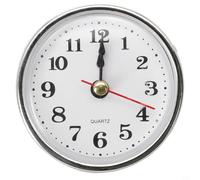 Zoegneer Remplacement du mouvement d'horloge DIY 65 mm Insert d'horloge à Quartz M2188-65 mm Tête d'horloge intégrée (Argent)