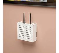 Zoegneer Scatola di immagazzinaggio WiFi a parete per router wireless a dissipazione del calore, staffa da parete per riporre cavi e router (Louver LUQ piccola)
