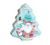 Zoegneer Scatola di latta per Natale, a forma di albero, pratica e bella, un must have per le tue celebrazioni di Natale (4)