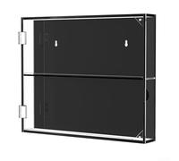 Zoegneer Scatola in acrilico trasparente da parete, vetrina per carte da baseball, basket, hockey, sport, vetrinetta (B)