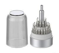 Zoegneer Set di cacciaviti magnetici di precisione 31 in 1 con scatola di lusso, design ergonomico, multifunzione, strumenti di riparazione per smartphone, laptop, console di gioco (bianco)