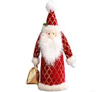 Zoegneer Set di ornamenti per albero di Natale in velluto rosso con decorazioni dorate e perle, palline da appendere per le feste, decorazioni stagionali per la casa, schiuma e panno (E)