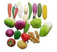 Zoegneer Set di verdure realistiche in plastica, realistiche, per alimenti finti per aula educativa, ausili didattici, varietà di verdure finte assortite per l'apprendimento scolastico e la salute (K)