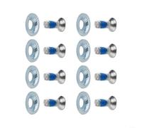 Zoegneer Set di viti in acciaio inox 304 con rondelle M6 x 17 mm per snowboard e attacchi da sci per attrezzature sportive invernali