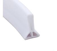 Zoegneer Silicone Wet Room Bagno Pavimento Sigillante Doccia Porta Sigillante Doccia Dam Impedisce Acqua Traboccante (5 cm - Bianco 250 cm)