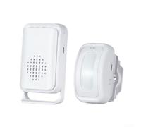 Zoegneer Sistema di allarme intelligente per porta con più suoni di benvenuto, sensore di vibrazione, indicatore luminoso per campanello, per casa, negozio, affari, bianco