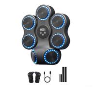 Zoegneer Smart Music Boxing Machine - Macchina da boxe interattiva, con riproduzione musicale, display a LED e conteggio intelligente, montaggio a parete, senza foratura, schiuma ad alta resilienza T