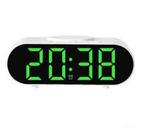 Zoegneer Sveglia multifunzionale da comodino con pad di ricarica rapida wireless integrato, sveglie multiple personalizzabili e funzioni snooze, design moderno salvaspazio per organizzare (verde)