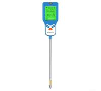 Zoegneer Tester per suolo 6 in 1 con sensori di temperatura pH e luce solare, lettura rapida 3S, sonda rotante a 90° e display retroilluminato per la cura delle piante da giardino