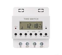 Zoegneer Timer digitale 220 V 60 A con controllo elettronico orario programmabile e settimanale, 28 impostazioni on/off, alloggiamento in ABS, bianco, per dispositivi elettrici ad alta potenza e Hom