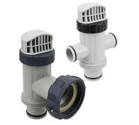 Zoegneer Valvola a stantuffo a doppio tubo diviso per piscine fuori terra Intex 25010 28635EG 28633EG 28671EG per piscine fuori terra da 1500 2500 4000 galloni all'ora con interruttore rotante