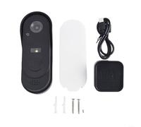 Zoegneer Videocamera intelligente WiFi con citofono audio bidirezionale PIR Rilevamento del movimento IP65 impermeabile video in tempo reale Visioni notturne per la sicurezza domestica nera