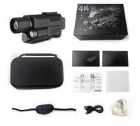 Zoegneer Visioni notturne digitali monoculari con video HD 4K 58MP Zoom 8X Anti-Shake IP65 Impermeabile 600 M Gamma torcia elettrica per la caccia Sport all'aria aperta
