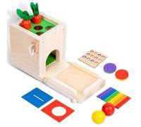 Zoelele Giochi Montessori Bambini 1 Anno, Giochi Sensoriali per Bambini in Legno, Interattivi Selezionatore di Forme, Regalo Educativi, Regalo Bambini Bambina 1 2 3 Anni