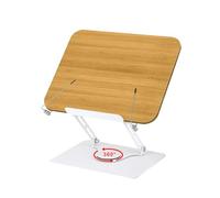 Zoelele Leggio per Libri in Legno, Supporto Libri per Lettura con Base Girevole a 360°, Altezza Regolabile Bookstand, Pieghevole, per Libri, Cuochi, Tablet, Spartito (02)