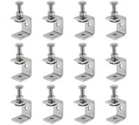 ZOENHOU 12 morsetti a C da 30 mm, mini morsetto a vite in acciaio inox 304, morsetto a vite, morsetto da tavolo, 16 - 25 mm, resistente, morsetto di supporto, vite a C per tenditori per lavori in