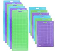 ZOENHOU 12 tappetini da taglio per accessori Cricut Joy, 10.5x10.5x12.5 cm, impugnatura standard, impugnatura leggera, presa forte, tappetini da taglio adesivi adesivi, antiscivolo, 3 colori