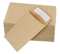 ZOENHOU 200 buste in carta kraft, 15,1 x 10,2 cm, autoadesive, piccole buste marroni per confezionamento di semi, regali in contanti, salari e banconote
