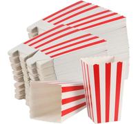 ZOENHOU Confezione da 120 sacchetti popcorn per popcorn di colore rosso e bianco a righe, piccoli, per popcorn, per caramelle, popcorn, feste, cinema, Pasqua, feste di compleanno